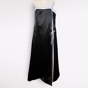 Kasia Debut Black and white spaghetti strap floor length gown/formal dre…